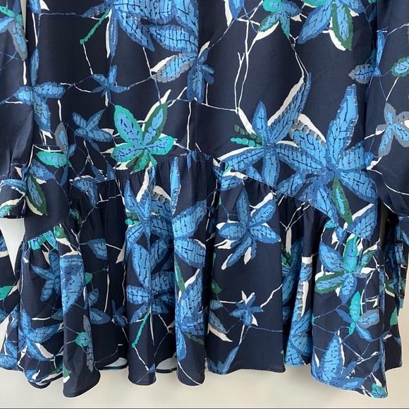 MARE MARE Blue Floral Felix Flounce Dress! Anthropologie Small - Picture 4 of 11